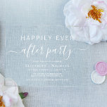 シック結婚アフターパーティー アクリル招待状<br><div class="desc">シック澄んなアクリル結婚の招待パーティーや披露宴。「パーティーの後に楽しく」は書白いタイポグラフィと白い台本が混ざり合った状態でモダンある。</div>