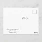 シック結婚スクリプ感謝していトの写真はがき ポストカード (裏面)