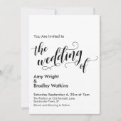 シック結婚タイポグラフィのシンプルザ結婚ーズ 招待状 (正面)