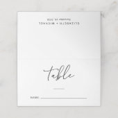 シック結婚テーブル番号 プレイスカード (外部開封)