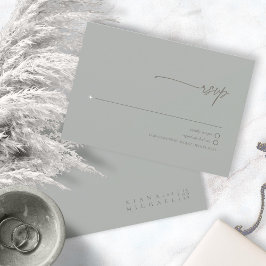 シック結婚ニュートラルSage Gray ID1020 出欠カード