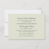 シック結婚フォーマルズ50thグリーンランチ 招待状 (正面)