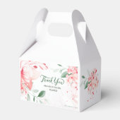 シック結婚フローラズエレガントパーソナライズされたブライダル フェイバーボックス (裏面サイド)