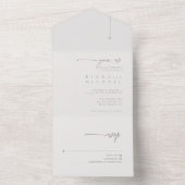 シック結婚中和剤パウダー/炭ID1020 オールインワン招待状 (内側)