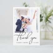 シック結婚写真 サンキューカード (スタンド正面)