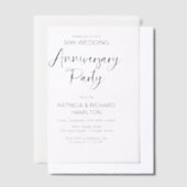 シック結婚書紀記念日 ベラム紙招待状 (オフセット)