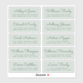 シック結婚書道のゲスト住所 シール (シート)