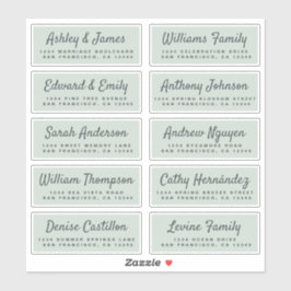 シック結婚書道のゲスト住所 シール