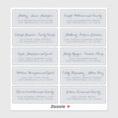 シック結婚書道のゲスト住所 シール (シート)