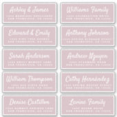 シック結婚書道のゲスト住所 シール (正面)