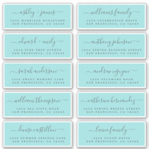 シック結婚書道のゲスト住所 シール