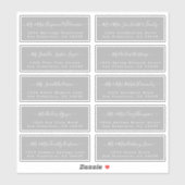 シック結婚書道のゲスト住所 シール (シート)