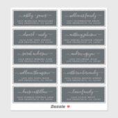 シック結婚書道のゲスト住所 シール (シート)