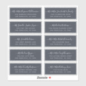 シック結婚書道のゲスト住所 シール (シート)