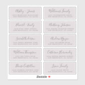 シック結婚書道のゲスト住所 シール (シート)