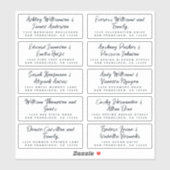 シック結婚書道のゲスト住所 シール (シート)