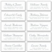 シック結婚書道のゲスト住所 シール (正面)