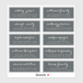 シック結婚書道のゲスト住所 シール (シート)