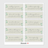 シック結婚書道のゲスト住所 シール (シート)