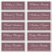 シック結婚書道のゲスト住所 シール (正面)