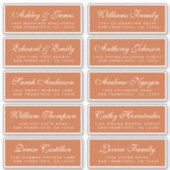 シック結婚書道のゲスト住所 シール (正面)