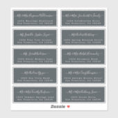 シック結婚書道のゲスト住所 シール (シート)