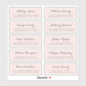 シック結婚書道のゲスト住所 シール (シート)