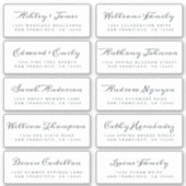 シック結婚書道のゲスト住所 シール (正面)