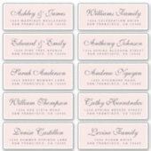 シック結婚書道のゲスト住所 シール (正面)