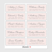 シック結婚書道のゲスト住所 シール (シート)