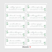 シック結婚書道のゲスト住所 シール (シート)