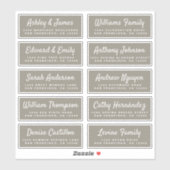 シック結婚書道のゲスト住所 シール (シート)