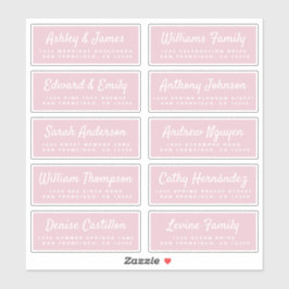 シック結婚書道のゲスト住所 シール