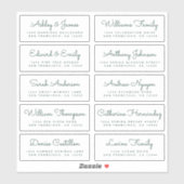 シック結婚書道のゲスト住所 シール (シート)