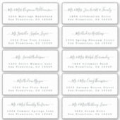 シック結婚書道のゲスト住所 シール (正面)