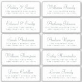 シック結婚書道のゲスト住所 シール (正面)