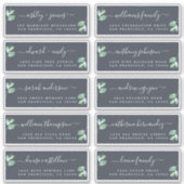 シック結婚書道のゲスト住所 シール (正面)