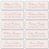 シック結婚書道のゲスト住所 シール (正面)