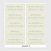 シック結婚書道のゲスト住所 シール (シート)