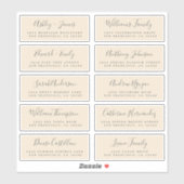 シック結婚書道のゲスト住所 シール (シート)