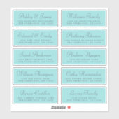 シック結婚書道のゲスト住所 シール (シート)