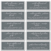 シック結婚書道のゲスト住所 シール (正面)