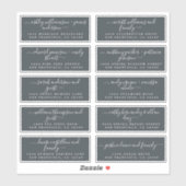 シック結婚書道のゲスト住所 シール (シート)