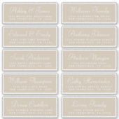 シック結婚書道のゲスト住所 シール (正面)