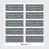 シック結婚書道のゲスト住所 シール (シート)