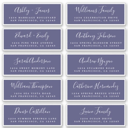 シック結婚書道のゲスト住所 シール (正面)