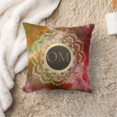 シック絞り染めオムマンダラ クッション (ブランケット)