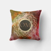 シック絞り染めオムマンダラ クッション (裏面)