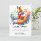 シック絵を描キツネ誕生日 招待状 (スタンド正面)