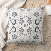 シック絵を描モノグラムの クッション (ブランケット)